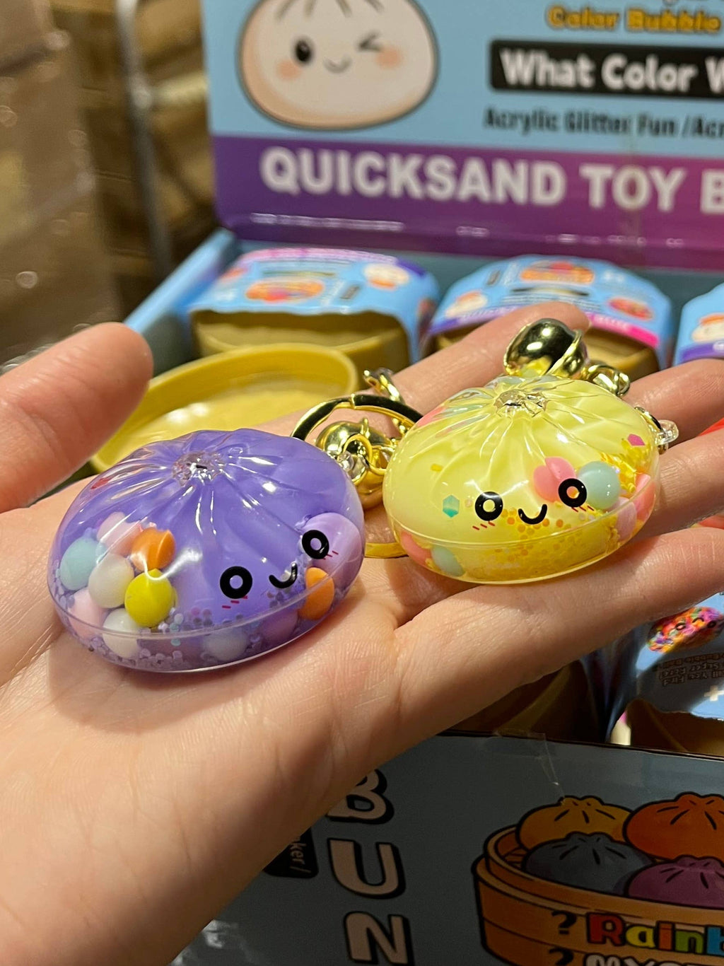 Mini Glass Lava Dumpling Keychain