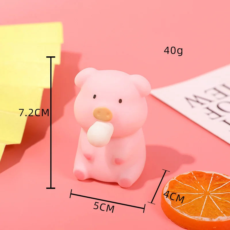 Piggy Capybara Fidget Squeeze Toy | Cute Squishy Stress Relief Toy That Spits Bubbles