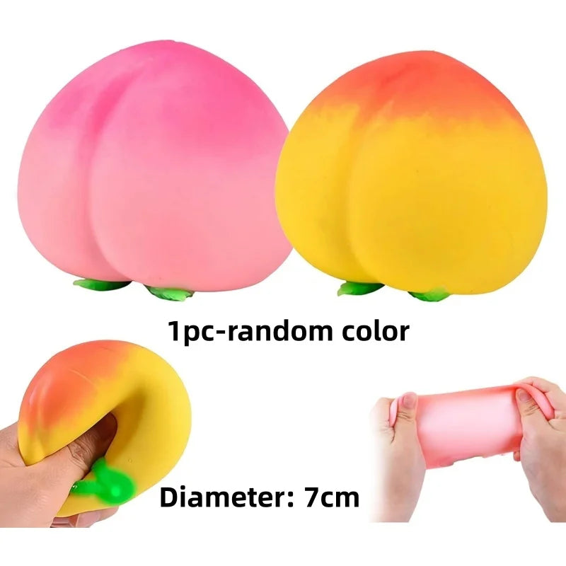 Soft Fruit Squishy Stress Relief Toy Set | Fidget Sensory Squeeze