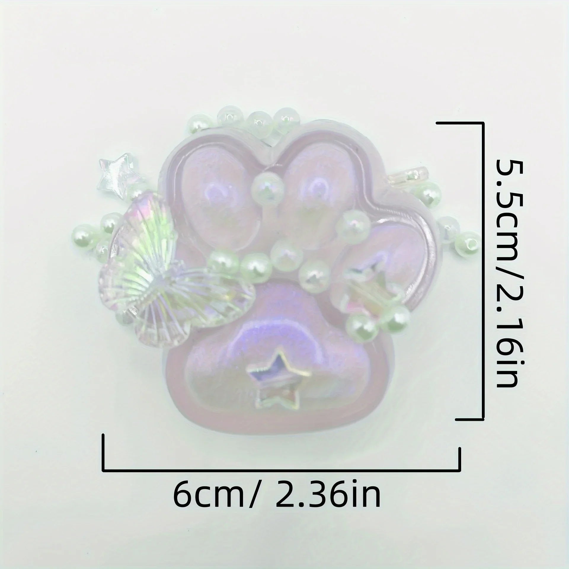 1Pc Squishy Transparent Cat Claws Squeeze Toys Kids Adult Soft Pinch Pop Fidget Toys with Butterfly Beads Halloween Christmas
